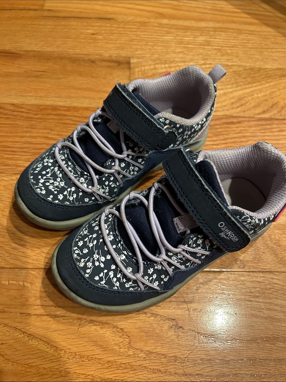 OshKosh B'gosh Navy Floral Toddler Sneakers